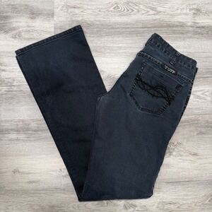 Cowgirl Tuff Co. Women Blackout Black Denim Jeans Bootcut Embroidered Pockets 29